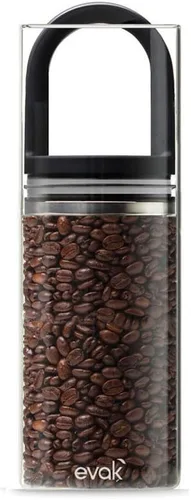 Vista 9 de Prepara evak vidrio contenedor de almacenamiento de alimentos con mango de tacto suave, color negro, tamaño grande, L, Negro Gloss Hyle