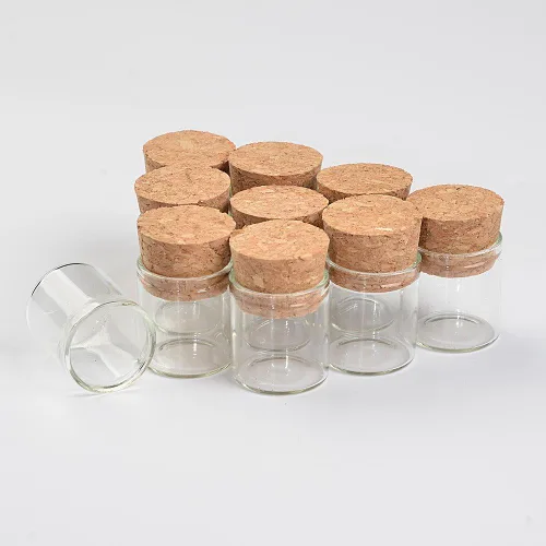 Vista 7 de Mini botellas de 0.1 fl oz de 0.866 x 0.984 in, tubo de ensayo de vidrio, almacenamiento para arena líquida, alimentos, botellas de bricolaje, 24