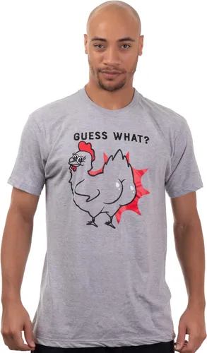 Vista 2 de Guess What Chicken Butt! Funny Silly Sarcasm Joke Saying Sarcastic Humor Men T-Shirt