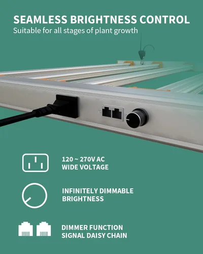 Vista 6 de Luz de crecimiento, luces LED modulares de 720 W para plantas de interior, espectro completo, semillas, semilleros, vegetales, escalables