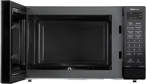 Vista 4 de Panasonic Horno microondas para encimera, 1.2 pies cúbicos, 1250W, tecnología inversora con sensor Genius, acero inoxidable - NN-SN67QS