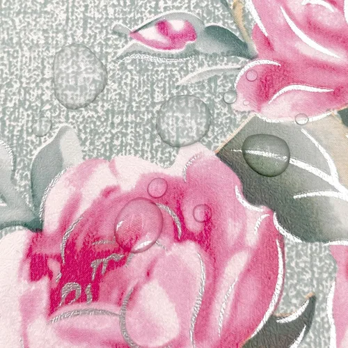 Vista 9 de SimpleLife4U papel adhesivo retro de rosas verde claro para recubrimiento de estantes, adhesivo para mesas y puertas de 17.7 pulgadas por 9.8 pies