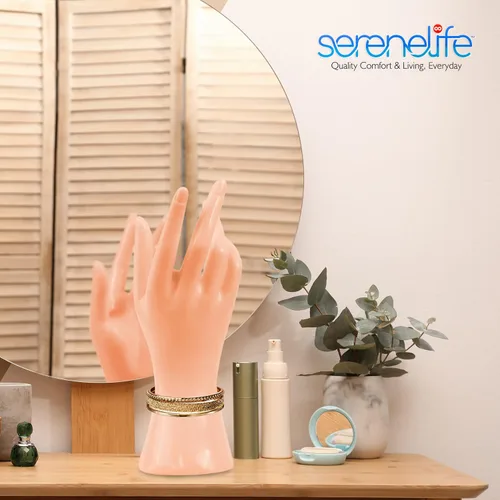 Vista 7 de SereneLife Soporte de exhibición de mano para joyas, mano de maniquí femenino larga extendida, organizador de tono de piel para accesorios, adecuado
