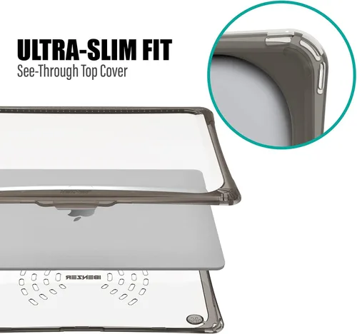 Vista 7 de [Usado] IBENZER Hexpact - Carcasa compatible con MacBook Air de 13 pulgadas 2022 2021 2020 M1 A2337 A2179 A1932, carcasa protectora de alta