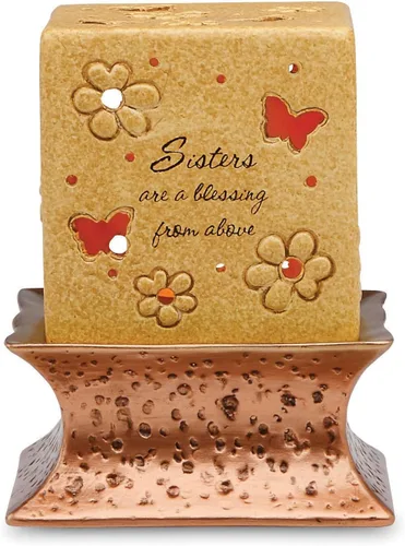 Vista 10 de Pavilion Gift Company 5676 Comfort Candles - Portavelas redondo de 5 pulgadas, familia