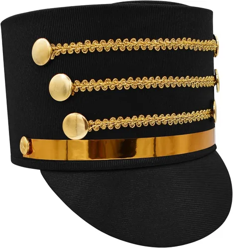 Vista 4 de Sombrero de disfraz de cascanueces mayor con anillo de maestría de juguete para niño