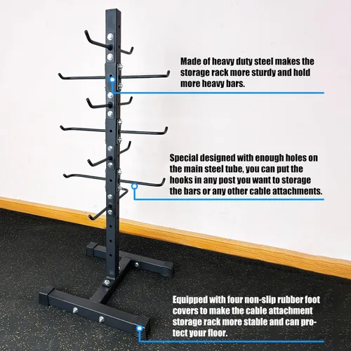 Vista 4 de BLUSLM Estante de fijación de cables para barra desplegable posterior, organizador de barra de acero resistente, estante de almacenamiento