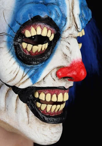 Vista 4 de Fun Costumes Máscara de payaso aterrador para niños, máscara de payaso asesino de cabeza completa, máscaras inmortales con licencia