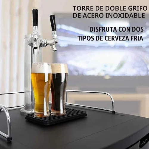 Vista 7 de TMCRAFT - Kit de torre Kegerator de doble grifo, kit de conversión de cerveza de acero inoxidable