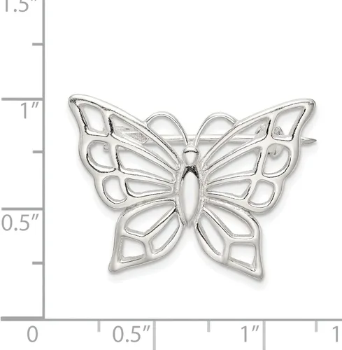 Vista 2 de Joyería de plata de ley con diseño de mariposa