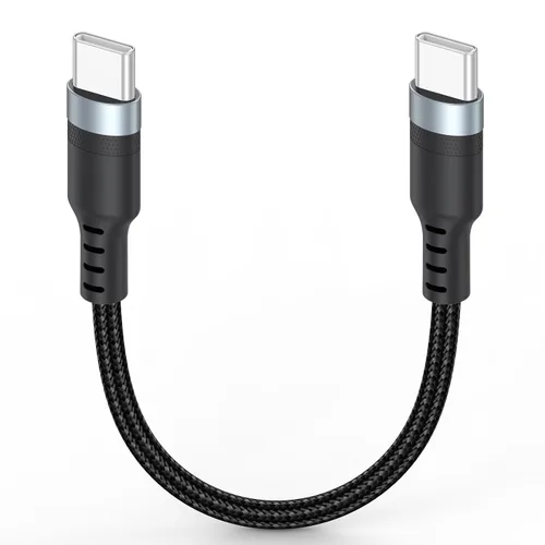 Vista 11 de Cable USB C de 1 pie, 2 unidades, carga rápida de 60 W, cable de carga USB