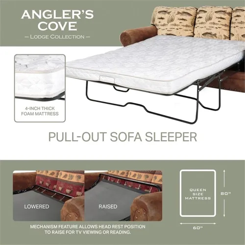 Vista 5 de American Furniture Classics Modelo 8500-70S Angler's Cove - Juego de 4 piezas con cama