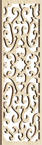 Vista 131 de 9 3/8 pulgadas de ancho x 24 3/8 pulgadas de alto x 1/4 de alto Smithfield paneles de pared de madera con calado, abedul