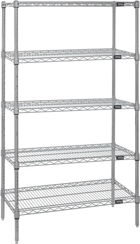 Vista 56 de Quantum Storage Systems WR74-1824BK Kit de inicio para estantería de alambre de 4 niveles de altura de 74 pulgadas, acabado negro, 18 pulgadas