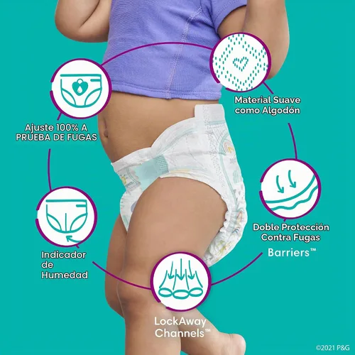 Vista 5 de Pampers Baby Dry - Pañales desechables para bebé