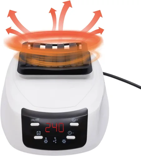 Vista 3 de Secadora de ropa eléctrica de 1500 W, secadora de viaje con 4 ruedas, 3 engranajes, secadora de ropa portátil con control remoto, máquina secadora