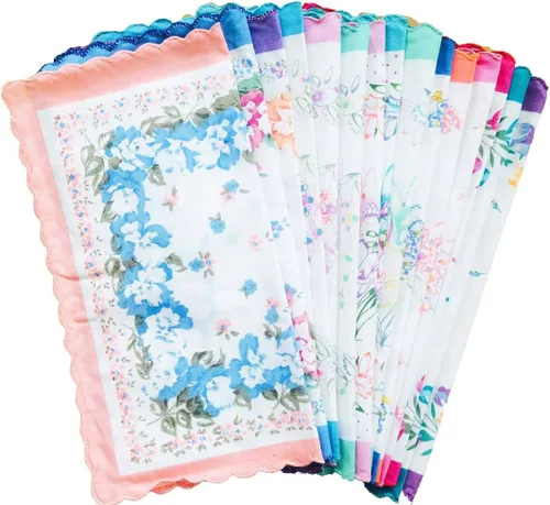 Vista 7 de CoCoUSM Pañuelos de algodón con estampado floral vintage para mujer a granel