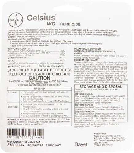 Vista 2 de Prime Source Celsius WG - Paquete de Mezcla Fácil de 0.226 oz, Control de Malezas Postemergentes