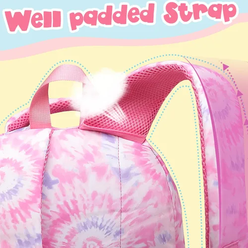 Vista 7 de BLUEFAIRY Mochilas infantiles para niñas y niños, regalos de regreso a la escuela para niños, primaria, primaria, escuela secundaria, Rosa