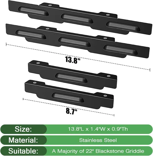 Vista 7 de Protectores de viento magnéticos mejorados para parrilla Blackstone de 22 pulgadas, pantallas de acero inoxidable que protegen la llama, retienen