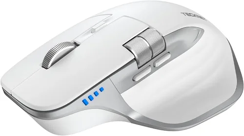 Vista 10 de TECKNET Ratón Inalámbrico, Ratón Bluetooth (BT5.0/5.0 & 2.4G) Ratón Óptico Ergonómico Recargable 4800 DPI con 6 Ajustables, Clics Silenciosos, Negro