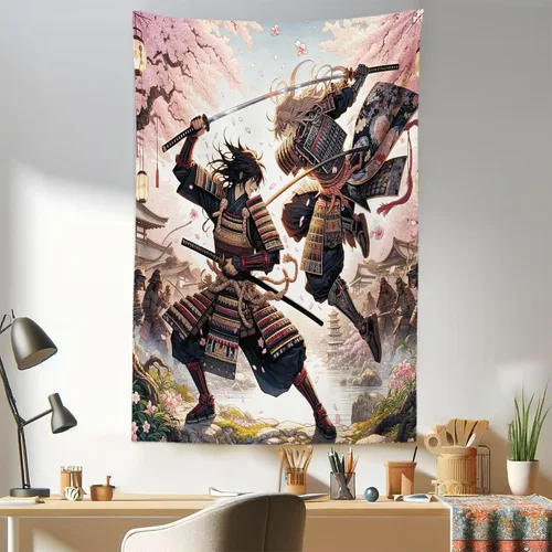 Vista 12 de Ambesonne Tapiz Trippy, vista panorámica de la cascada con bosques de ensueño y mandala oriental psicodélico, decoración de tela para colgar
