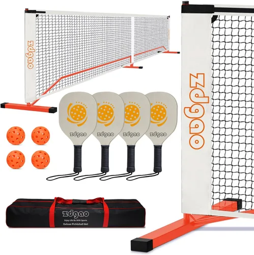 Vista 14 de Zdgao Portable Pickleball Net Set, 22FT Regularion Size Pickle Ball Net with Paddles Set, Outdoor Pickleballs and Carry Bag, Easy Setup for Indoor