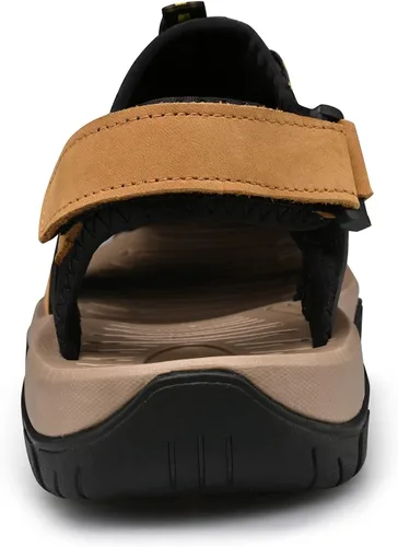 Vista 4 de Sandalias deportivas para hombre, sandalias de senderismo al aire libre, sandalias de agua con punta cerrada, informales, ligeras, transpirables