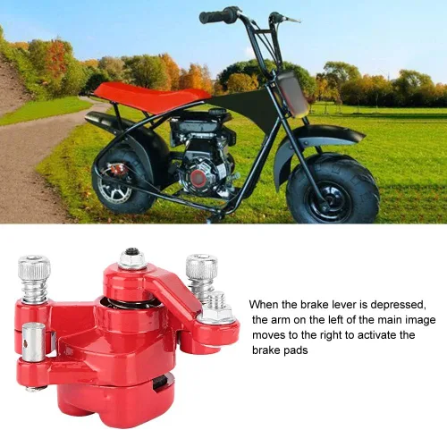 Vista 3 de Qiilu mini frenos de bicicleta, freno motovox mbx10 aleación de aluminio freno de disco freno pinza para Motovox MBX10 MBX11