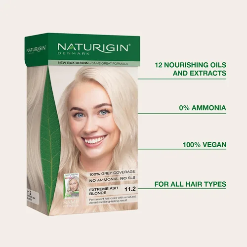 Vista 3 de Naturigin coloración permanente para cabello Rubio ceniza extremo 11.2
