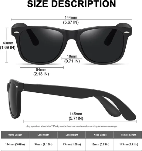 Vista 6 de MEETSUN Lentes de sol polarizados para hombres y mujeres, clásicos, retro, modernos, para conducir, protección UV400 (paquete de 3)