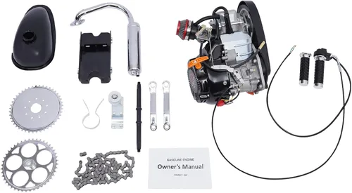 Vista 6 de Kit de motor de bicicleta de 100 cc, kit de motor de ciclo de 4 tiempos, potente arranque de tracción de un solo cilindro, gasolina, motor