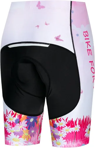 Vista 6 de Conjunto de ropa de ciclismo de manga corta con pantalones cortos acolchados de secado rápido para mujer