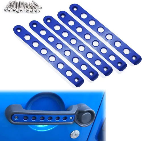 Vista 8 de Insertos de Cubierta de Manijas de Puerta Lateral Trim Compatible con Accesorios Jeep Wrangler JK JKU Liberty Sahara y Unlimited 2007-2018 Manijas