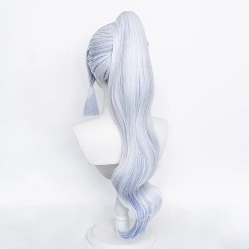 Vista 5 de XiongXiongLe Halloween Anime Role Wig Cosplay Women Costume Silver Purple Ponytails Heat Synthetic Hair Wigs for Party Cos Festival Christmas