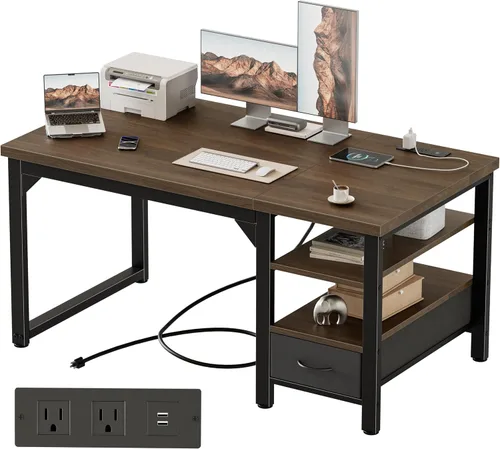 Vista 70 de Mericonia Escritorio para computadora, escritorio de juegos para espacios pequeños, mesa de estilo moderno y simple para oficina en casa, mesa