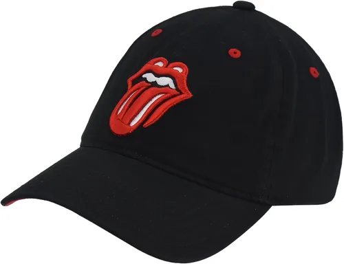 Vista 4 de Concept One Rolling Stones - Gorra de béisbol de algodón ajustable con logotipo de labios para mujer, con ala curvada