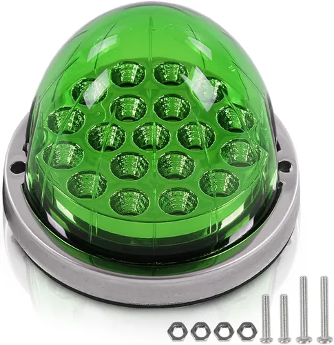 Vista 13 de PIT66 Lente transparente Luz LED azul Sandía (19 LED) Marcador de luz intermitente universal