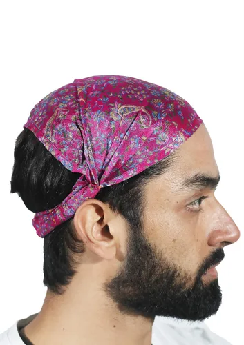 Vista 5 de SARJANA HANDICRAFTS Lote 10 piezas para mujer, banda de seda estampada para el cabello (surtido))