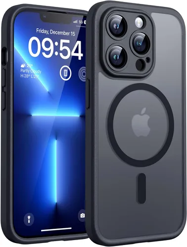 Vista 232 de TOCOL Funda para iPhone 11, compatible con Magsafe, protección completa de cámara, imanes integrados, protección contra caídas, funda translúcida