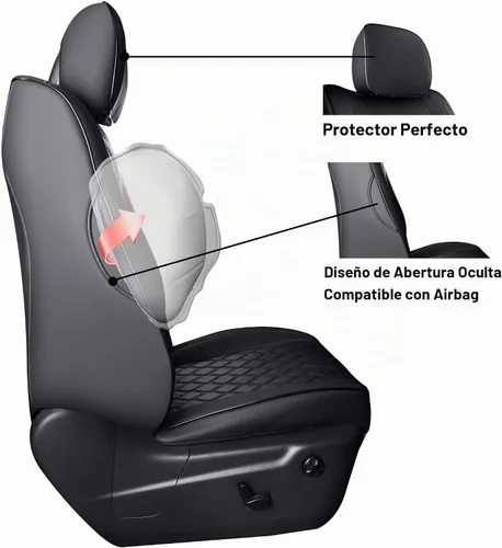 Vista 7 de Huidasource Fundas de asientos de automóvil para Grand Cherokee, 2 piezas de cobertura completa de cuero personalizada, funda de cojín de asiento