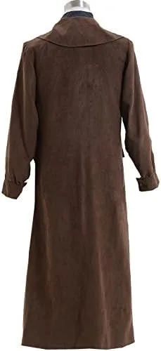 Vista 5 de Chaqueta marrón para hombre, chaleco de cuero, disfraz de cosplay de Halloween