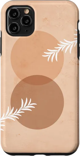 Vista 13 de iPhone 16 Moon Phases Plant Boho Beige Terracotta Bohemian Aesthetic Case