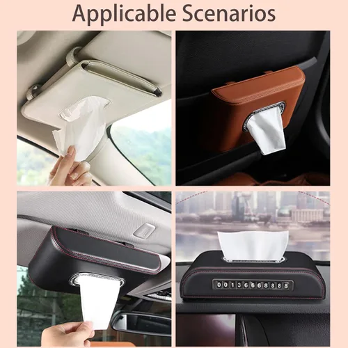 Vista 6 de Pañuelos para automóvil, repuestos de pañuelos para visera de automóvil, 8 paquetes