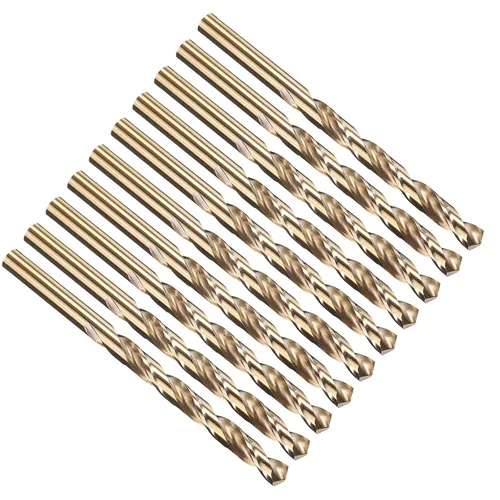 Vista 325 de PATIKIL Broca Jobber de 0.039 in, vástago recto M35 cobalto 5% acero de alta velocidad 135° acabado dorado para metal duro de acero inoxidable - 2