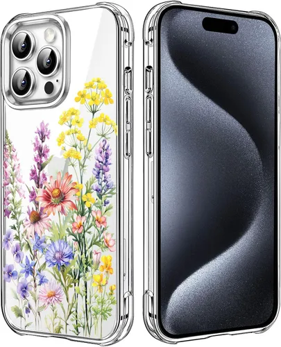 Vista 117 de Funda transparente de girasol compatible con iPhone SE 2022 SE 2020 7 8, funda trasera floral para niñas y mujeres, funda protectora transparente