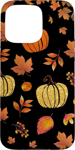 Vista 31 de Fall Leaves and Pumpkins Pattern Halloween Autumn Case for iPhone 17
