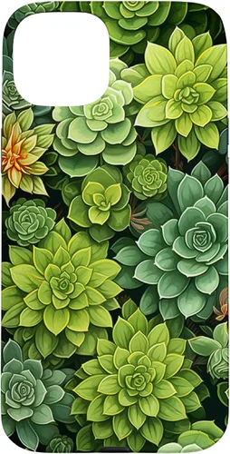 Vista 9 de Succulent Plant Botanical Green Floral Pattern Flower Cactus Case for iPhone 17
