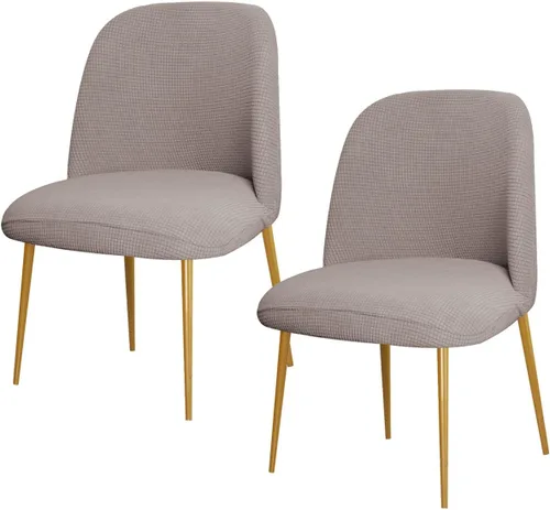 Vista 9 de SZJIAHTM 2 Fundas para Sillas de Comedor Suaves Elásticas Funda Deslizable de Poliéster sin Brazos con Respaldo Curvado Fundas Deslizables