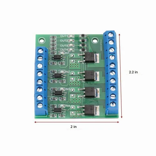 Vista 3 de Hilitand 4-Channel MOSFET PWM 3-20V a 3.7-27VDC 10A Módulo Controlador PLC Amplificador